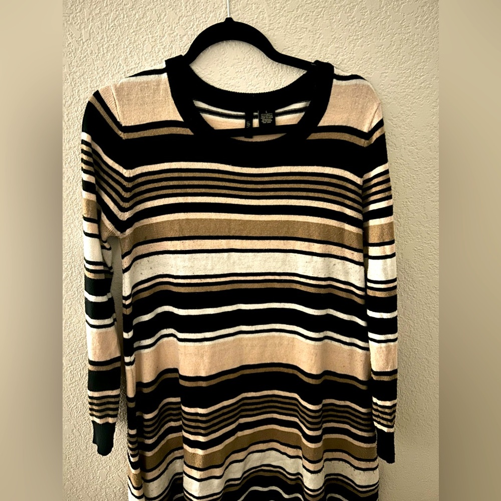 Long sleeve sweater dress, size L.